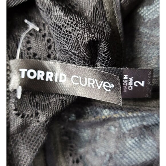 NEW Torrid 2 Black Lacy Bondage Bodysuit with Neck Harness 2X 18 20 - Picture 6 of 7